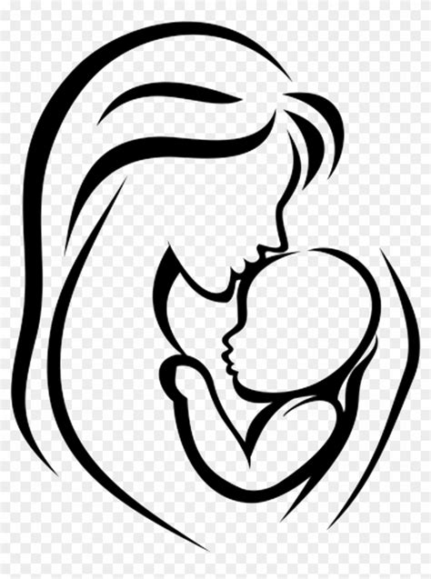 mother holding baby drawing|More.